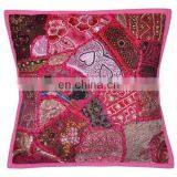 Indian Handmade Cushion Cover Embroidery Patchwork Decor Pillow Beaded Covers 16 Embroidered Ethnic Decorative Vintage Cases Art thumbnail-4