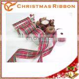 Taiwan Supplier Distinctive Checked Pattern Christmas Ribbon thumbnail-5