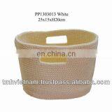 White pp Yarn Crochet Basket thumbnail-1