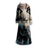 Amazon Hot Sale Wearable Blanket With Sleeves Arms Super Soft Warm Comfy Large Fleece Plush Sleeved TV Throws Wrap Robe Blanket thumbnail-6