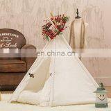 New Design Colorful Pet Teepee Tent Portable Dog House Washable Canvas Dog Tent thumbnail-6