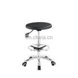 Furniture Swivel pu Leather Adjustable Lab Bar Stools Chair With Wheels thumbnail-4