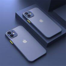 Shockproof Armor Matte Case For IPhone 12 11 Pro Xs Max XR X 6 7 8 Plus SE Mini Luxury Silicone Bumper Clear Hard PC Cover Funda thumbnail-3