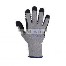 HANDLANDY Excellent Grip Vibration-Resistant Cut Resistant Safety Working TPE Dippedwork Protection Gloves thumbnail-2