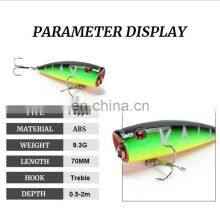 5 Colors 7cm, 9.3g Hot Selling Fishing Bait Popper Lure Saltwater Topwater Hard Lure thumbnail-4