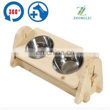 Pet Bowl for Cats and Small Dogs,Adjustable Elevated Dog Cat Food and Water Bowl Stand Feeder With 2 Ceramic Bowls W-Assembly Ba thumbnail-3