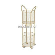 Luxury Household Items Unique Gold Color Kitchen Storage Racks Metal Storage Holders & Racks