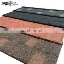 0.28 0.3 0.35 0.38 0.4mm Thickness Black Red Brown Shingle Type Stone Coated Metal Roofing Tile thumbnail-4