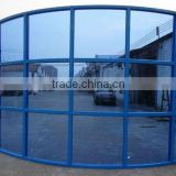 Curved curtain wall