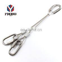 Unique Design Stainless Steel Keychain Key Cable Screw Lock Wire Ring With Screw thumbnail-1