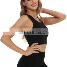 High Impact Sports Bra for Women Workout Crop Tops Fitness Padded Longline for Yoga Gym thumbnail-3