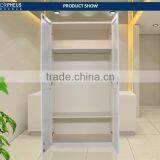 Bedroom Furniture Set Double Door Metal Wardrobe 2 Shelves KD White American Flexible Wardrobe thumbnail-4