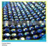 Hot Fix Rhinestone Mesh Roll Ss10 3mm LT.Topaz Crystal Gold Base thumbnail-3