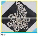 Sew on Diamond Rhinestone Chain Applique for Wedding Dress Decoration 7x12cm thumbnail-1