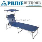 Classic Lounge Furniture Folding Aluminum Back With Chaise Lounge Pool Outdoor Lounge Chair With Canopy thumbnail-1