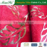 Factory 100% Polyester Fabric Burnout and Floral Pattern Printed Italy Velour