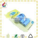 Pill Shape Blue Dog Waste Bag Holder With Two Rolls thumbnail-1