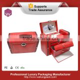 large PU leather jewelry storage box