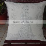 Traditional Zari Work Cushion Cover, Zari Outdoor Cushion Zari & Embroidery Work Cushion India ,Traditional cushion cover,