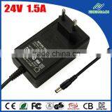 100-240V 50-60Hz Power Supply 24V 1.5A PS1 Power Adapter With CE KC