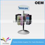 Countertop DVD Holder Displays up to 20 DVDs in Attractive Wire Pockets