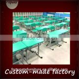 green plastic table top student table and chair set