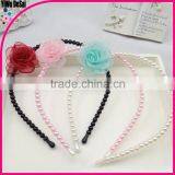 Fashion Rose Flower Headbands for Girls Pearls Headbands thumbnail-2