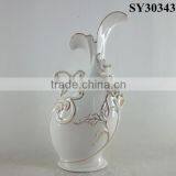 With Liquid Gold Flower Design Ceramic Vase Decoration thumbnail-2
