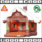 15 ft tall commercial grade moonwalk cabin with snow for sale