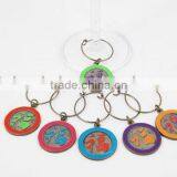Chinese Old Coin Wine Glass Charm Set With 25mm Loop Diameter, OEM Orders Are Welcome thumbnail-1