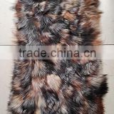 Factory Direct Dye Colorful Fox Skin Fur Plate / Fox Fur Blanket