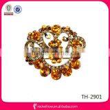 Korea Style China Wholesale Cheap Crystal Rhinestone Flower Bulk Brooch thumbnail-1
