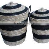 Vietnam Multicolor Wicker Laundry Basket With Handle