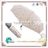 Purple Leaf 3 Fold Automatic Lady's Rain Regenschirm