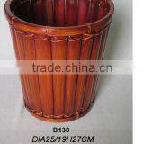 Round bamboo basket