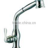 Brushed Nickel Commercial American Style Pull Out Kitchen Faucet 8644-BN thumbnail-1
