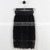 F5S43022 New Arrival Women Elastic Waistband Eyelash Lace Hem Skirts thumbnail-5