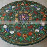 Round Marble Dining Table Tops , Marble Inlay Table Tops