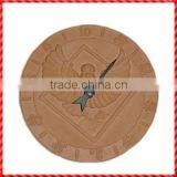 Natural round terracotta china Bird Wall Clock