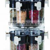 SINOGLASS 12pcs measurable Cylinder glass spice jar with rack 100ml glass jars