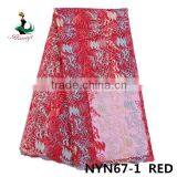 2016 Haniye Wholesale Fashion Tulle Lace French Lace/african Tulle Lace Fabric/NYN67 thumbnail-3