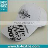 LCTN1840 Brushed Twill Designer Plain White 5 Panel Cap With Print on Brim thumbnail-2