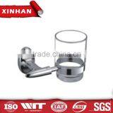 Clear Glass Tumbler Holder Wholesale Customized Bath Use Single Cup Holder thumbnail-1