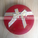 Custom printed red round cardboard merci chocolate packaging gift box