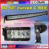 Osram 4d 3w Led Light Bar 50 Inch Double Row 288w Led Offroad Lightbars Curved