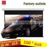 4:3 120 Inch Motorized Rear Projector Screen With Remote Control