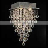 Upside down pyramid type crystal ceiling light