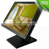 Black Color 4:3 Dc12v Wall Mount Desktop Pos 15'' Lcd Touch Monitor