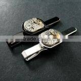 15x18mm Vintage Style Steam Punk Watch Movement Core Rhodium,metal Gun Black Fashion Tie Clip Bar 6830003 thumbnail-2