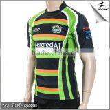 Cheap Wholesale Plain Custom Make Green Rugby Jersey Shirt Youth thumbnail-2